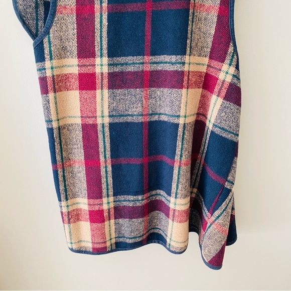 Altar'd State Open Front Plaid Vest Sz Medium - Picture 7 of 8